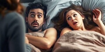 Вернувшись домой, она вошла в спальню и увидела: его ноги и чьи-то женские торчали из-под одеяла. Резким движением сдёрнула с них одеяло