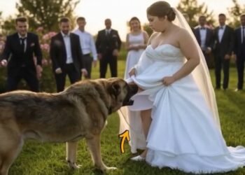 Никто на свадьбе не знал, что она скрывала под платьем, но собака вовремя поняла, что что-то не так…