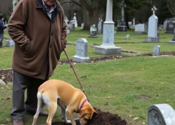 Старик прибирал на могилке сына, а его собака начала что-то копать в земле. Находка всполошила всё село